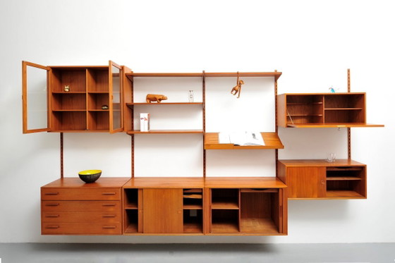 Danish Shelving System in Teak by Kai Kristiansen for Feldballes Møbelfabrik, 1960s, Shelving unit, Wood (photo 2 of 21)