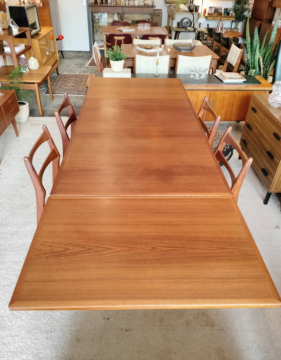 Image 1 of table de salle à manger extensible en teck vintage