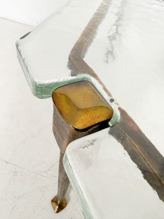 Image 1 of Brutalist side table/coffee table from the 1980s by Lothar Klute, Germany.