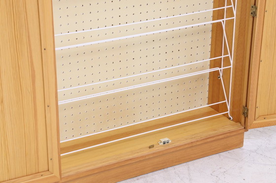 Image 1 of Vintage grenenhouten schoenenkast Ladekast Retro schoenenkast hal hout opslag #04-68