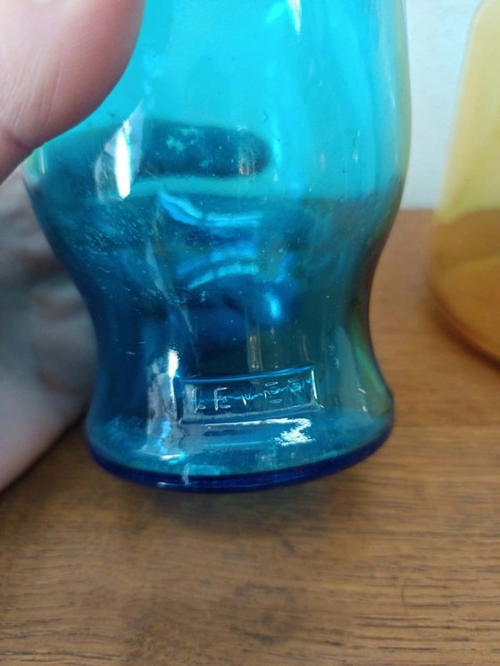 Image 1 of 6 barattoli vintage in vetro colorato