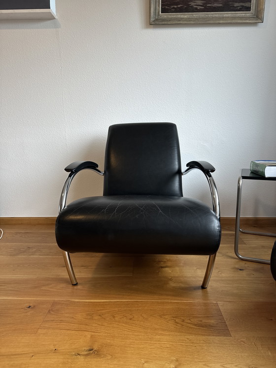 Image 1 of 2 Gelderland Fauteuils - ontwerp Jan des Bouvrie (kleur: zwart)