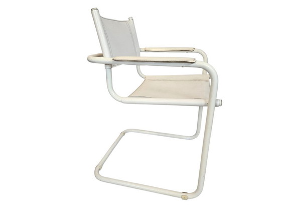 Image 1 of Bauhaus design - Mart Stam - Visitor chair - Matteo Grassi - leer - buisframe -  70's
