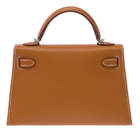 Image 1 of Borsa HERMES Kelly Mini in cuoio dorato - 103393