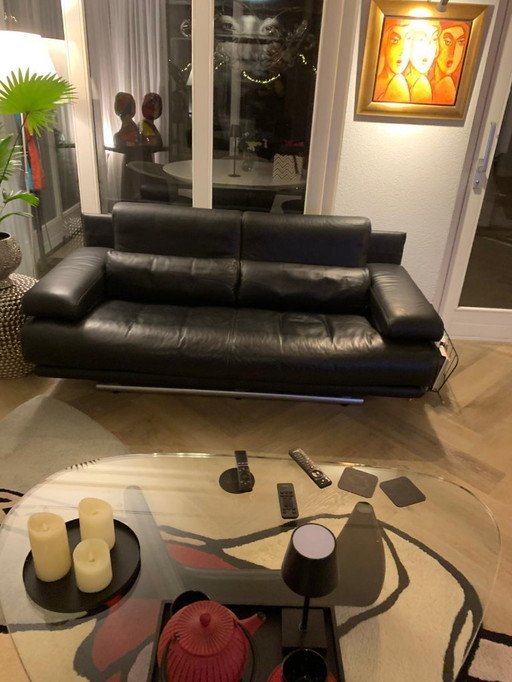 À vendre : Canapé design exclusif Rolf Benz 6500 2.5 en cuir noir