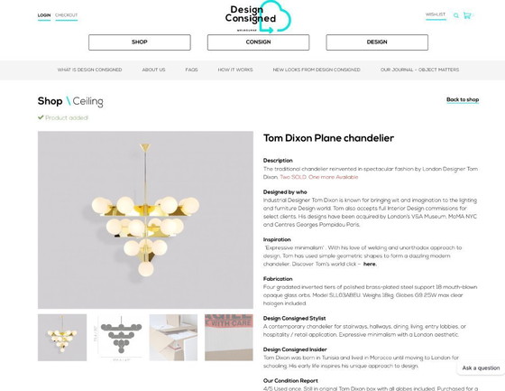 Image 1 of Lampadario Plane - Tom Dixon