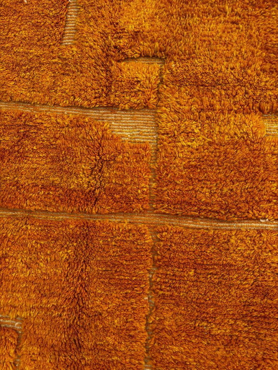Image 1 of Orange Moroccan wool rug 250x330 cm– Handmade geometric rug – Contemporary Berber carpet