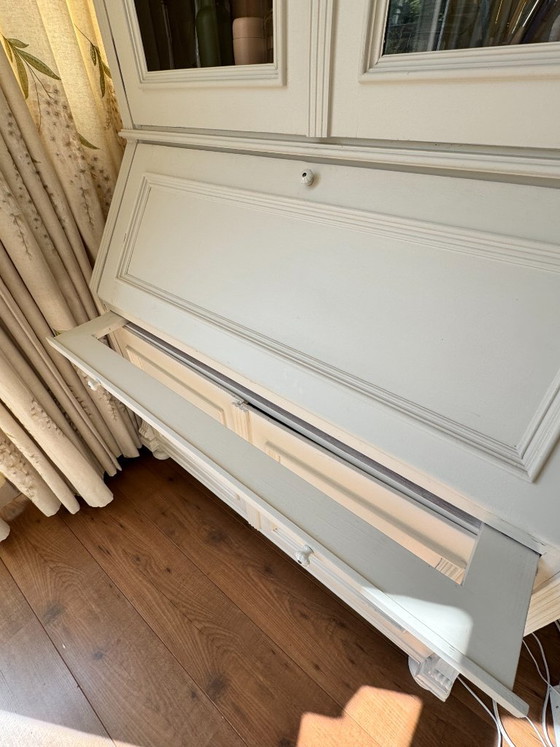 Credenza con tavolo a scomparsa – Credenze con vetrina, Glass, Leather (photo 4 of 11)
