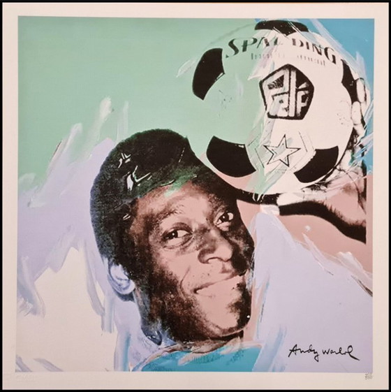 Image 1 of D'après Andy Warhol, Pelé, années 1980, lithographie