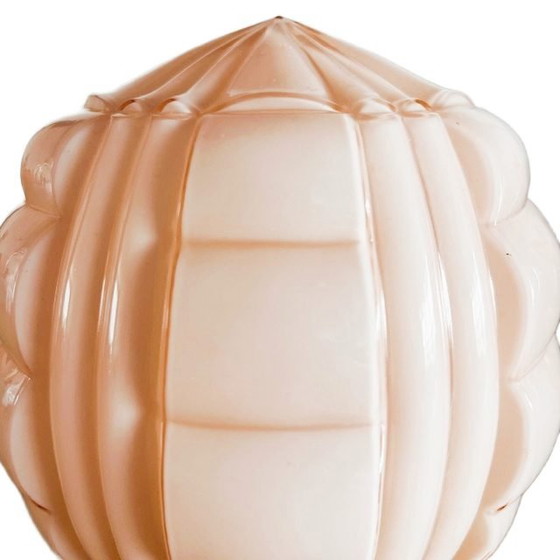 Image 1 of Lampada da soffitto vintage Thabur Art Deco color rosa salmone, anni '30.