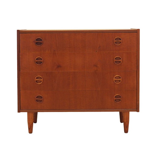 Teak Chest of Drawers, Danish Design, 1970s, Production: Denmark