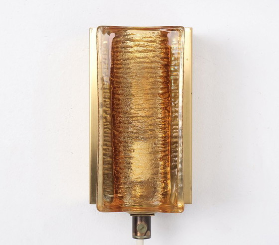 Image 1 of Lampade da parete vintage Vitrika Atlantic in ottone e vetro