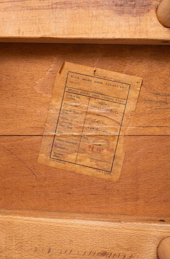 Image 1 of Dining Table with Set of 4 Dining Chairs by Antonin Šuman, Reupholstered, Czechoslovakia, 1960s