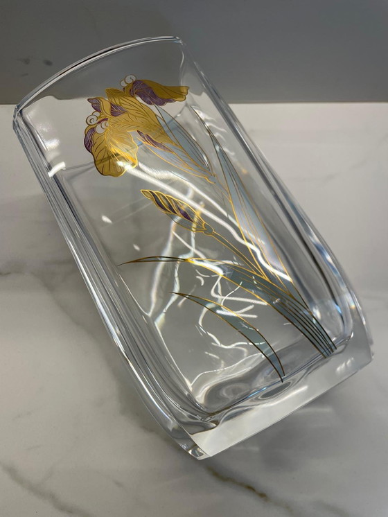 Image 1 of Vase en cristal décoré à la main - Années 60/70