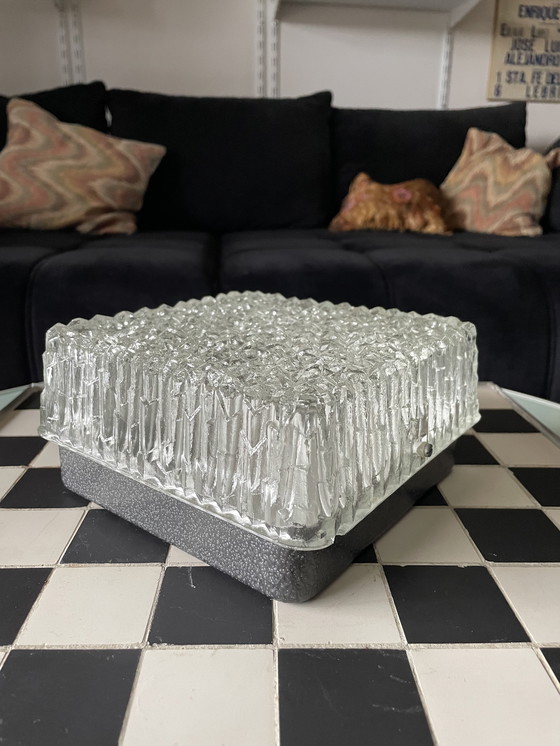 Image 1 of Lampada da soffitto a globo in vetro Holophane, 1960