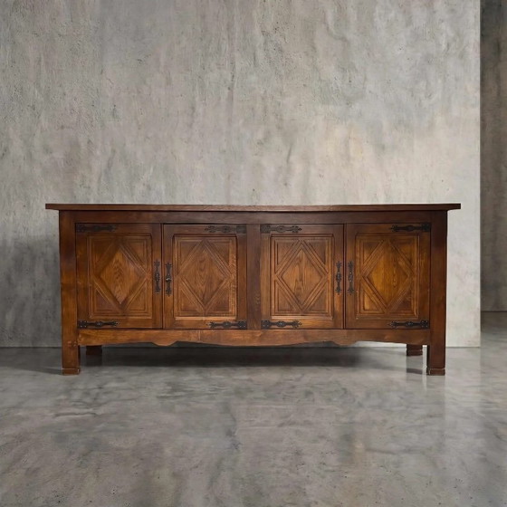 Credenza brutalista francese in rovere, anni '70. – Credenze, Wood (photo 5 of 7)