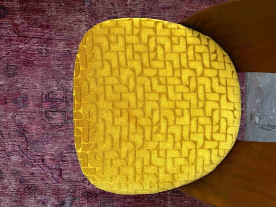 1/16 Antonín Šuman Chair 1967 for MIER Topoľčany, Mid Century Chair Walnut, Restored and reupholstered (photo 8 of 9)