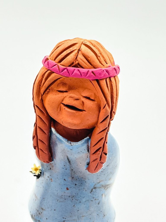 Due statuette in ceramica, stile folk art, Oggetti decorativi, Marrone, Vintage (foto 5 di 13)