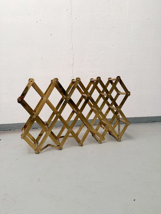 Image 1 of Vintage messing wijnrek