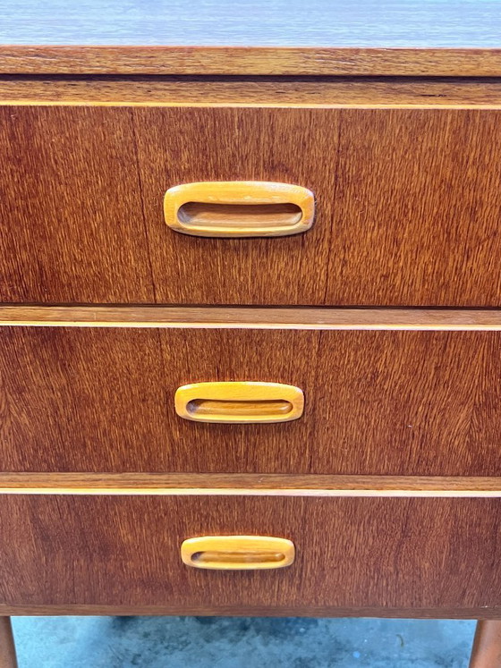 Vintage Teak Chest of Drawers, Sweden 1960s, Wood, Brown, Mid Century Modern (photo 9 of 14)