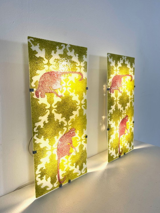 Image 1 of GYLLEN glass wall lamps, designed by Julia Treutiger for Ikea, 1990s.