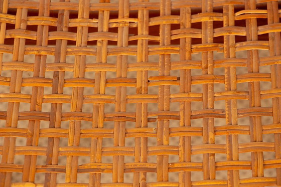 Image 1 of Coppia di sgabelli danesi in teak e paglia di Peter Hvidt, 1960.