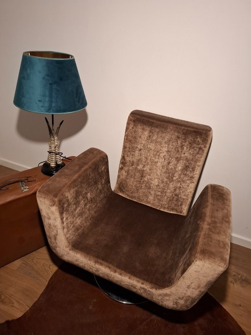 Mid-Century Modern Space Age draaibare loungestoel