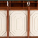 Raro mobile bar italiano con sgabelli