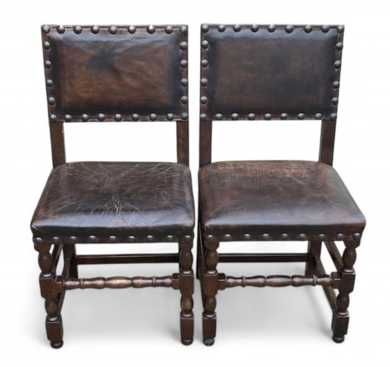 Image 1 of 8 sedie da castello antiche