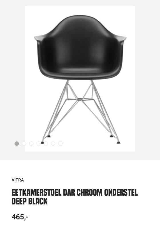 Image 1 of 2x Poltrone Vitra Eames DAR - Nero