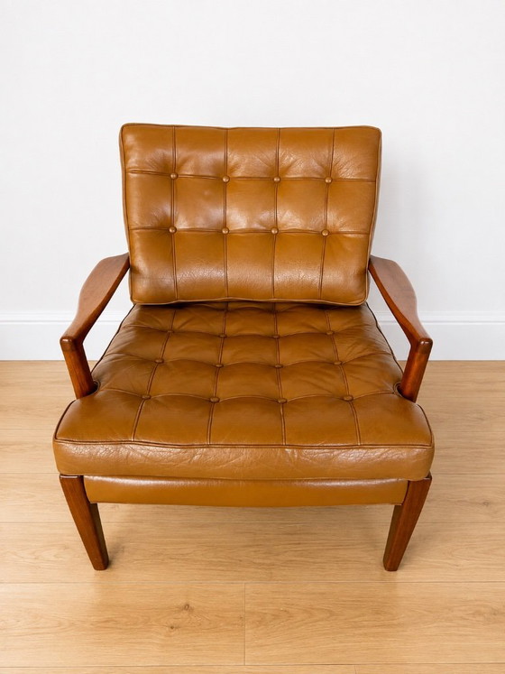 Arne Norell Sessel Modell „Löven“, 1960er Jahre – Leather (photo 2 of 9)