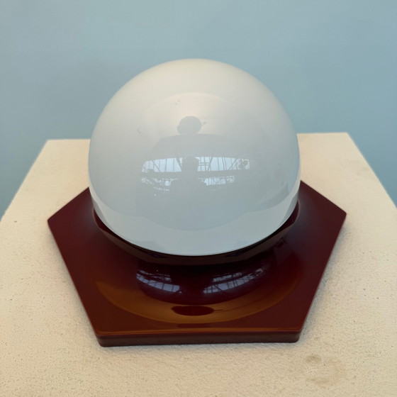 Image 1 of Plafond/Wandlamp Roodpaars Jaren 60/70