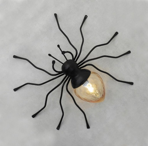 Mid-Century Murano Glass Spider Wall Lamp Sconce c1950s Italy