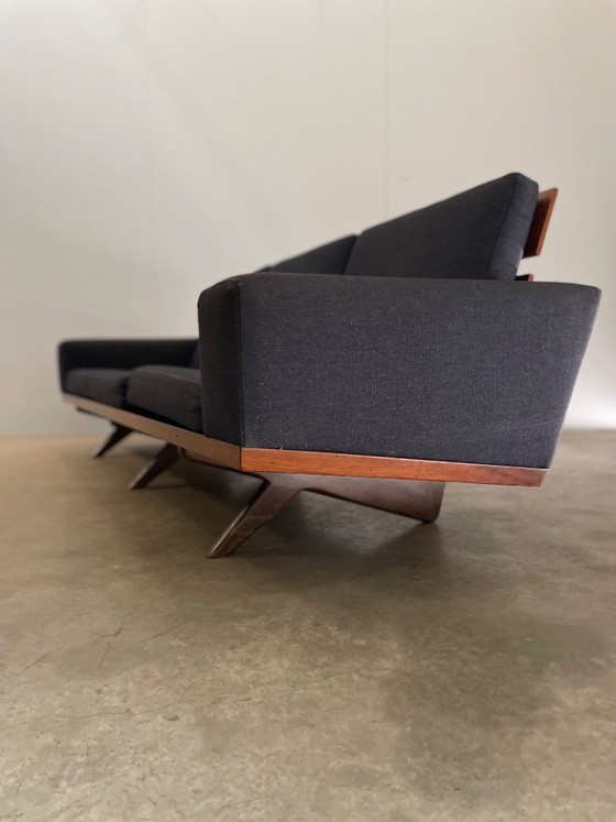 3 SEAT SOFA BY GEORG THAMS FOR AS VEJEN POLSTERMØBELFABRIK, 1960S, 3-5 seaters, Wood, Textile, Grey (photo 3 of 12)