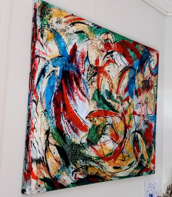 Image 1 of Festival, 100 x 120 x 4 cm Dipinto acrilico