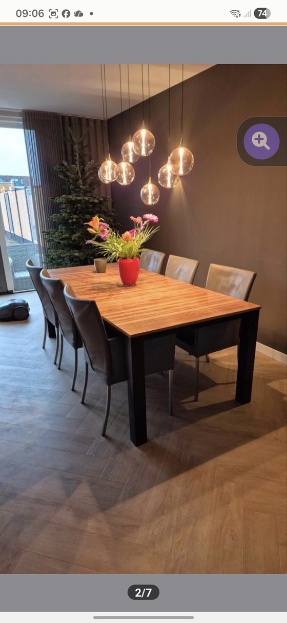 Image 1 of Tk Dining Table Set (Beehive) with 6 Bert Plantagie Chairs