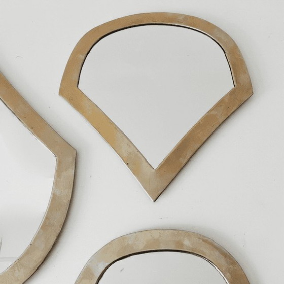 Image 1 of Set di specchi a goccia in ottone marocchino a forma di goccia di pioggia
