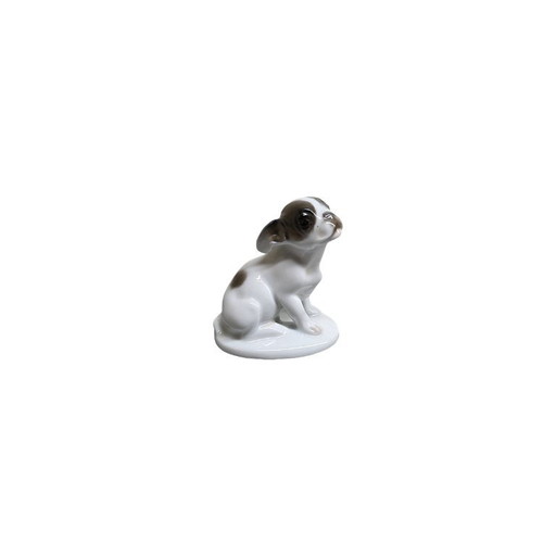 Chiot bouledogue en porcelaine française de Rosenthal, années 1920