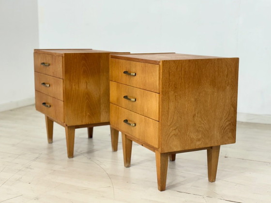 Image 1 of Lot de 2 tables de chevet vintage style Mid-Century