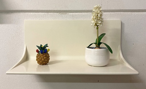 WShite wall shelf by Rudolf Horn 1968 DDR
