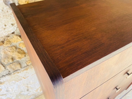 Image 1 of Cómoda de roble de mediados de siglo con cinco cajones, década de 1950