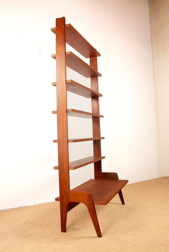 Image 1 of Grande scaffale mobile e modulare in teak danese di H. Brockmann Petersen, anni '60.