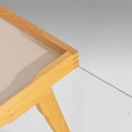 Image 1 of 1x Plateau de lit pliant en bois et formica, Mid-Century Modern - Support de livres, Italie 1970