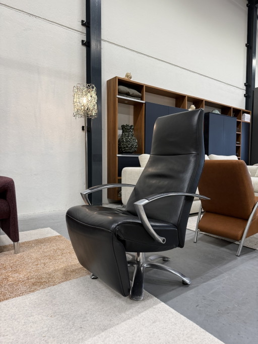 Jori Brainbuilder Relaxsessel, schwarzes Leder, MEDI