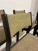 4x mid century modern eetkamerstoelen