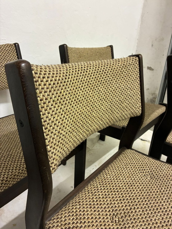 Image 1 of 4x mid century modern eetkamerstoelen