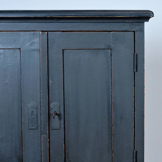 Pine Cabinet With 6 Drawers, Circa 1920 – Metal, Wood, Vintage (photo 8 of 11)