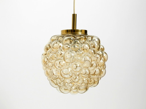 Beautiful original glass bubble pendant lamp from the 1960s | Manufactured by Limburg | Designed by Helena Tynell