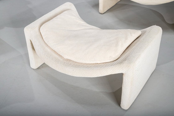 Image 1 of  Chaises et ottomans P60 par Vittorio Introini pour Saporiti, 1960, ensemble de 4