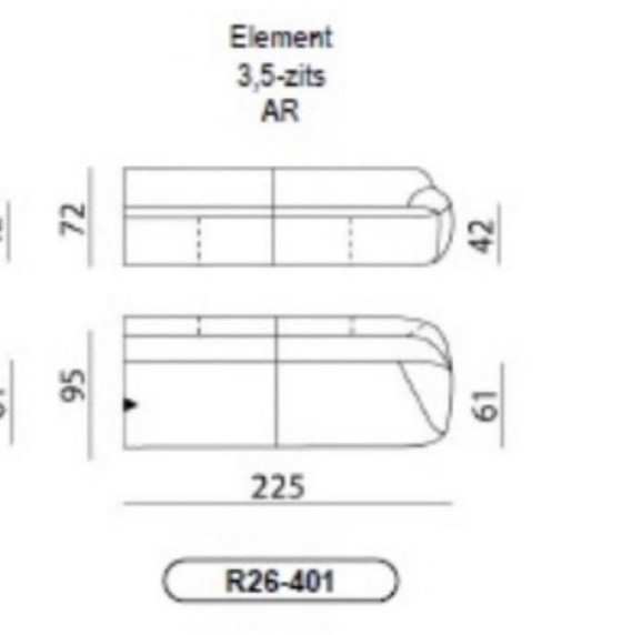 Image 1 of Leolux Pode Nivti hoek/ loungebank NIEUW €6800